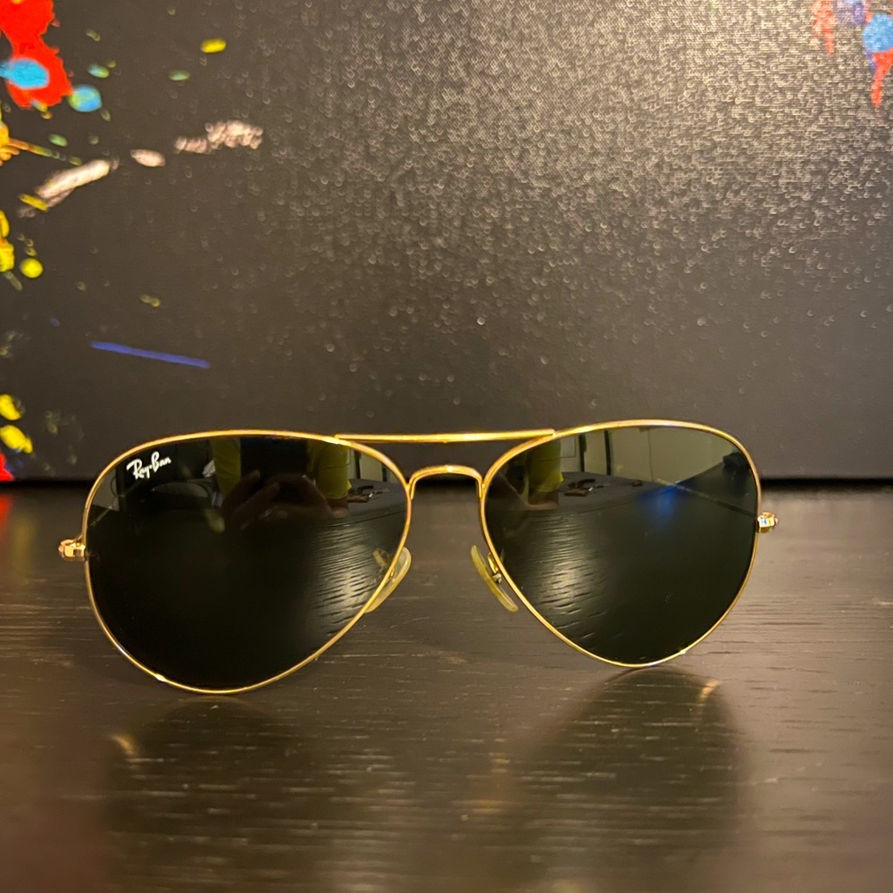 Gold aviator ray bans